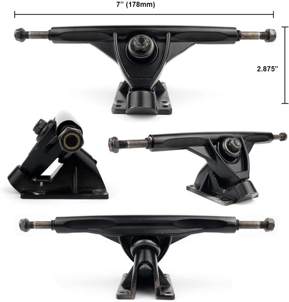 Monopatín Longboard Truck 2.756" 7" Rueda Negro