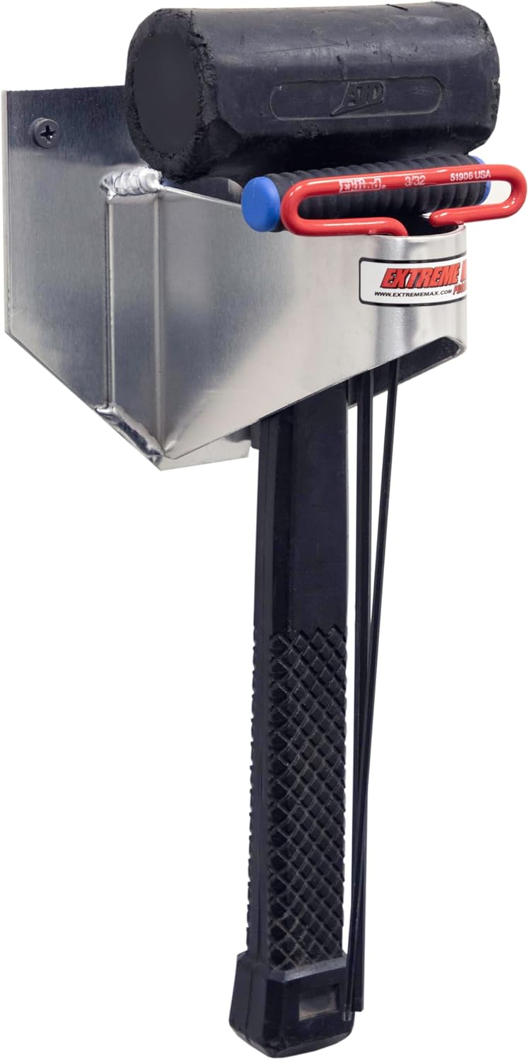 Soporte herramientas aluminio T para remolque garaje plata