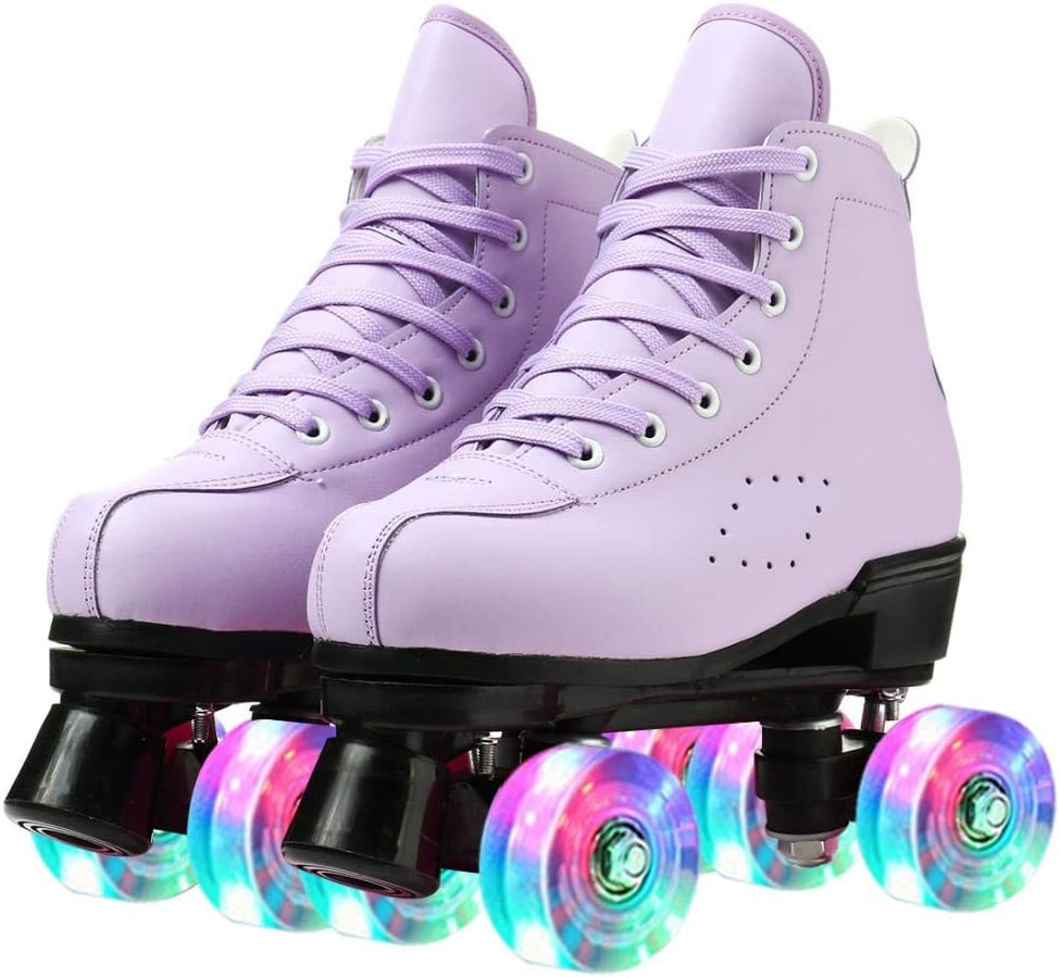 Patines Derby mujer ruedas iluminadas ajustables exteriores