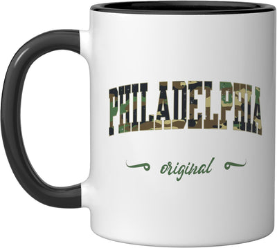 Taza cerámica camuflaje Philadelphia Design College Pennsylvania