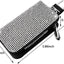 Funda llaves auto cuero brillante plateado