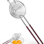 Separador huevo acero inox mango largo marrón