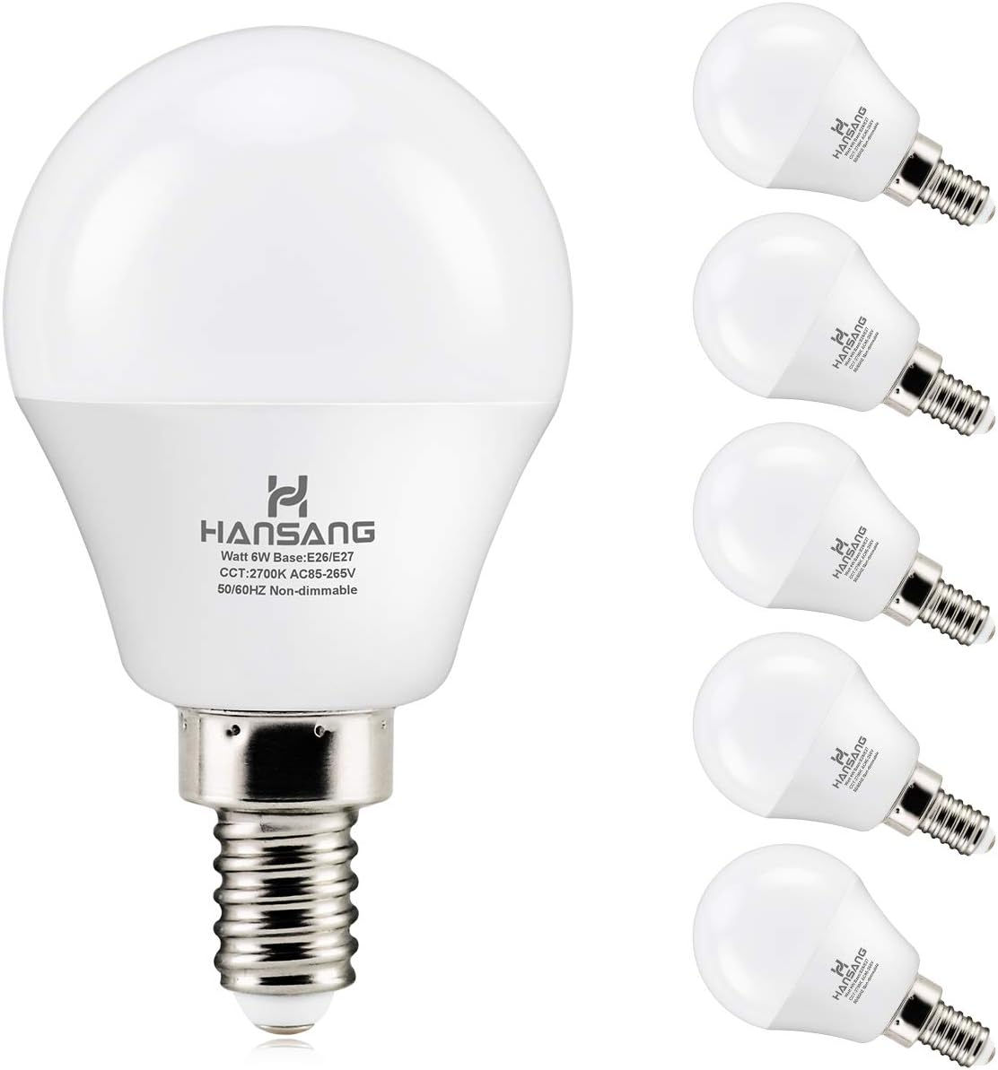 Bombilla LED E12 A15 6W 2700K 600lm para ventilador techo