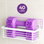Organiz. ducha acero inox estantes adhesivos 3 pzas