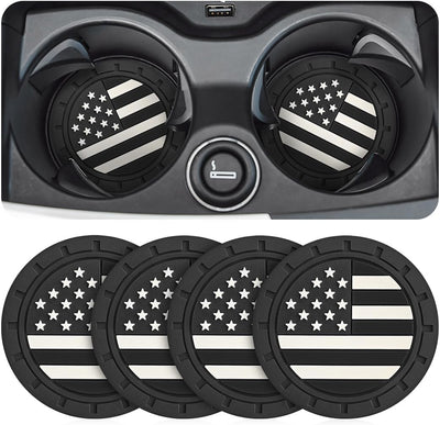 Posavasos coche 4 pzas con bandera USA antideslizante