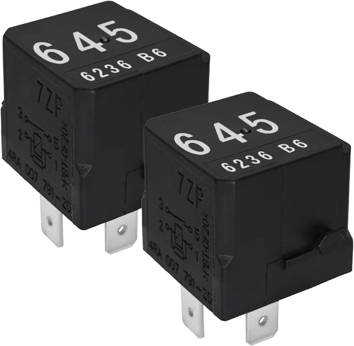 Relé automotriz 12VDC 40A 4 pines SPST NO comp 2 pzas