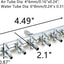 Divisor flujo aire Acuario acero inox 6 vías palanca