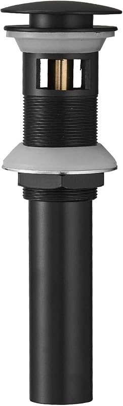 Tapón drenaje fregadero baño 1-1/2 a 1-3/4 pulg negro mate