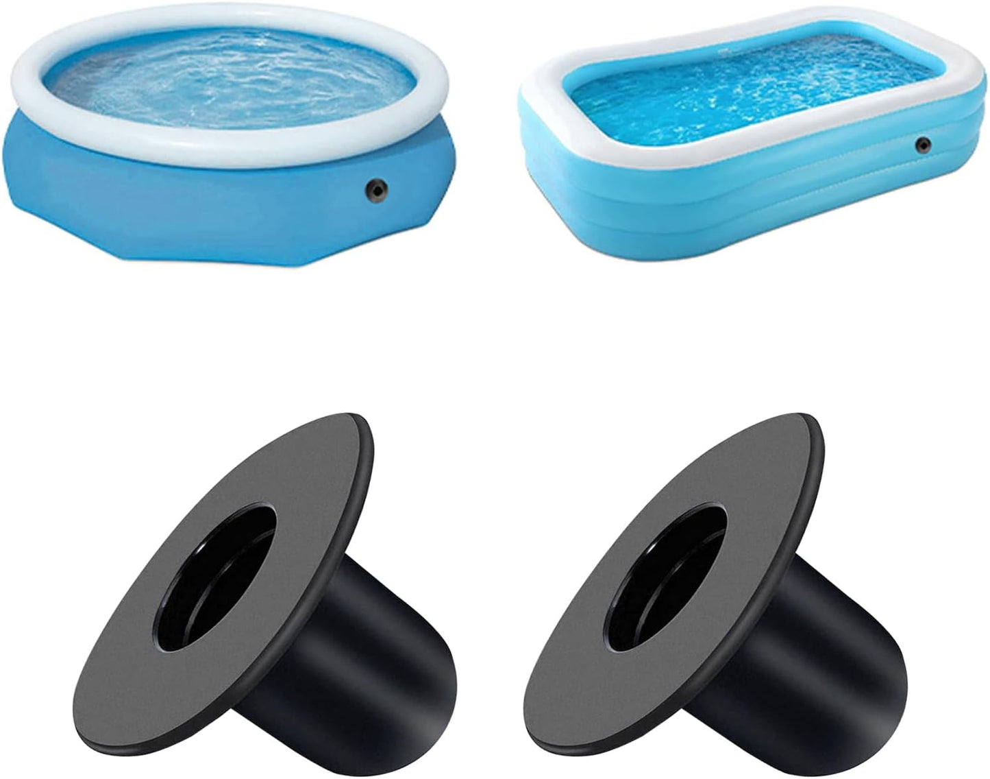 2 Pzas Tapón Filtro Piscina 1.25pulg Accesorio Negro