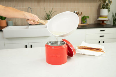 Ahorrador grasa tocino con colador 1L cerámica