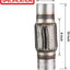 2 Pzas Tubo Escape Acero Inox 2.5x6'' Doble Trenzado 10''