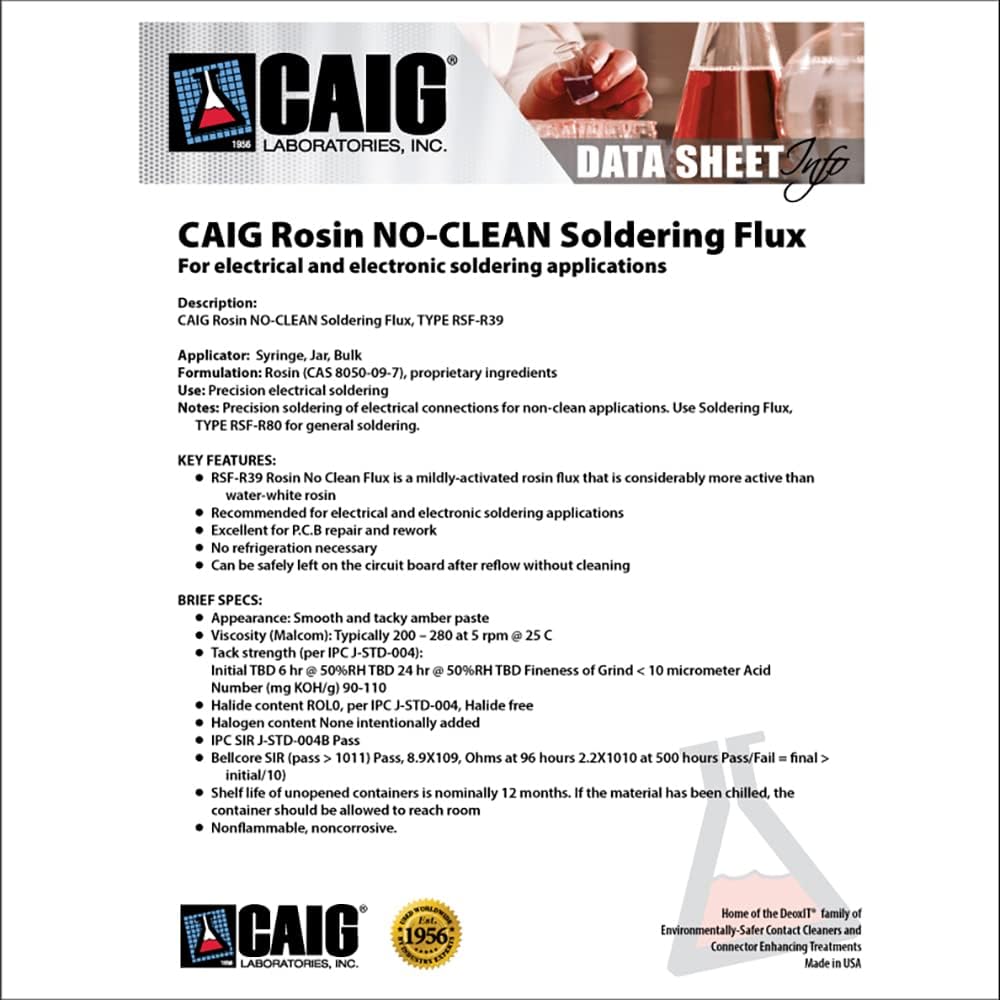 Flux soldadura rosina jeringa 0.28oz pack 1