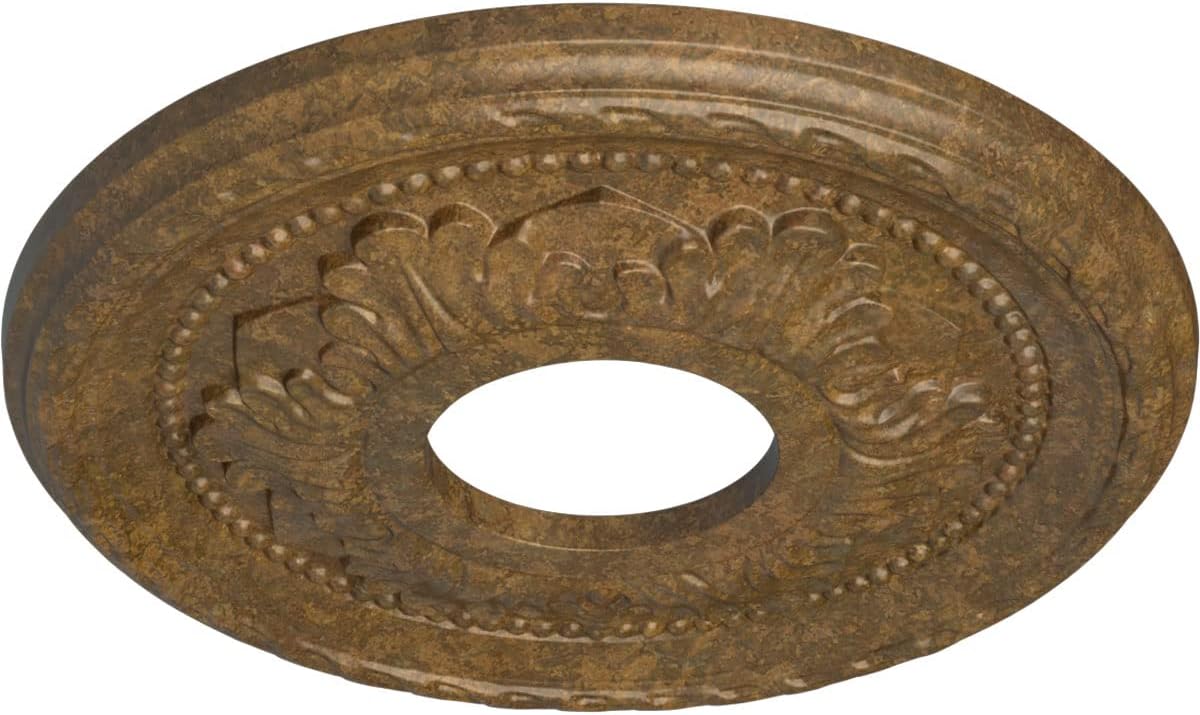 Medallón techo 12 1/8x3 1/2x1 bronce frotado