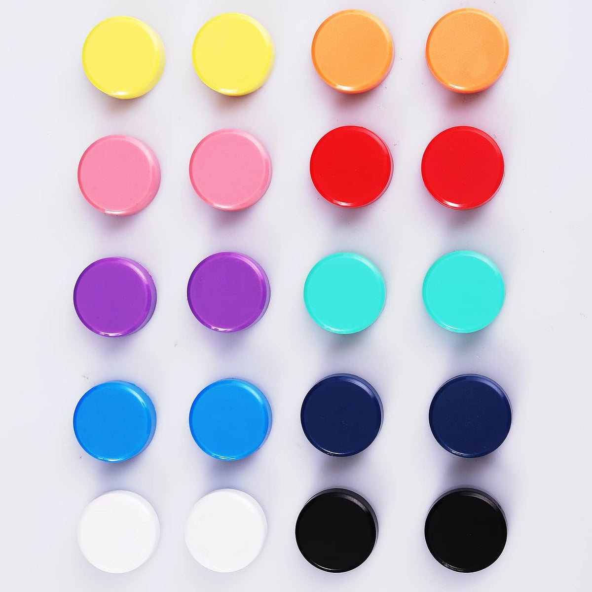 Pack 20 imanes 10 colores para nevera oficina