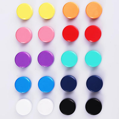 Pack 20 imanes 10 colores para nevera oficina