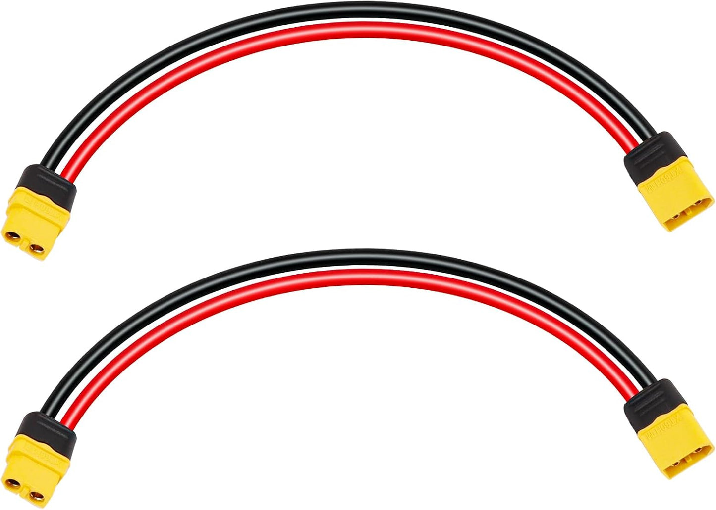 Cable XT60 12 AWG 2 Pzas conector macho hembra batería RC