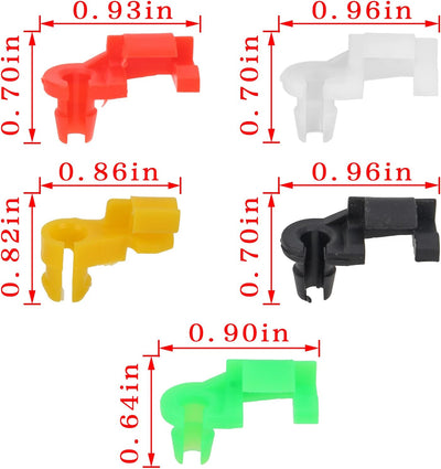 Clips plástico puerta coche 24 pzas