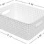 12 Pzas Cestas Almacenamiento Plástico Rectangulares Blanco