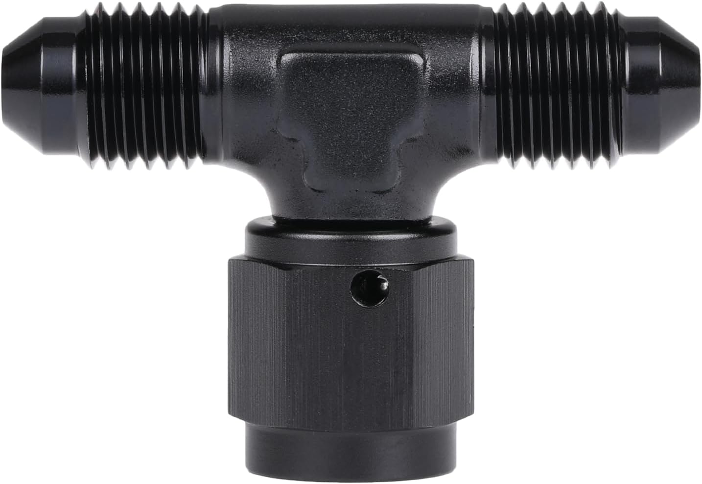 Adaptador Tee T AN4 con hembra giratoria aluminio negro