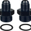 Adaptador riel combustible 6AN Flare a 8AN ORB negro 2 Uds