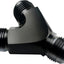 Adaptador 6AN a AN6 rosca macho aluminio negro
