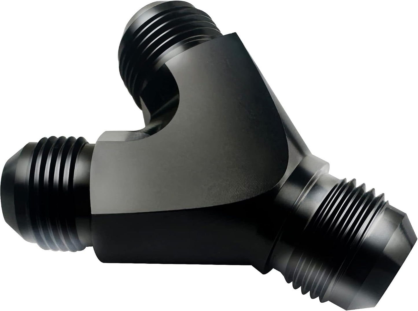 Adaptador 6AN a AN6 rosca macho aluminio negro