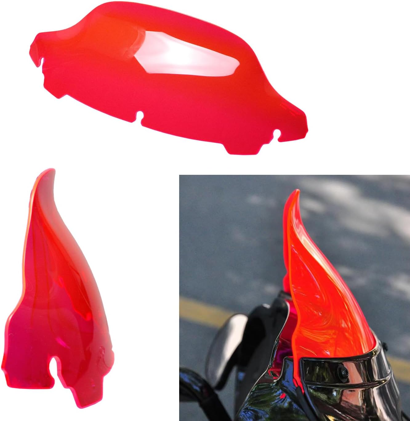 Parabrisas rosa 7" para Harley Touring 14-23