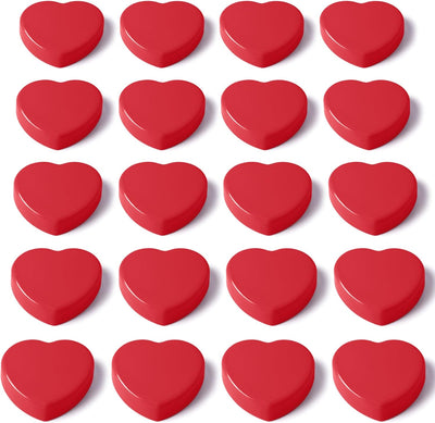 20 Imanes Corazón para Nevera y Pizarra Blanca Decorativos