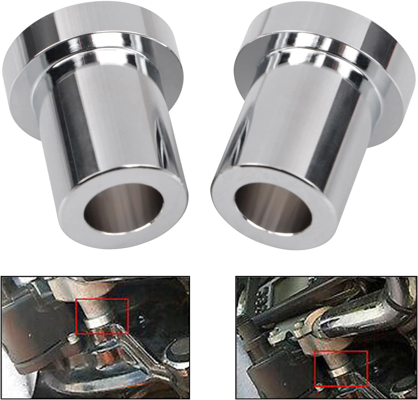 Bujes elevación manillar cromo para Harley Touring
