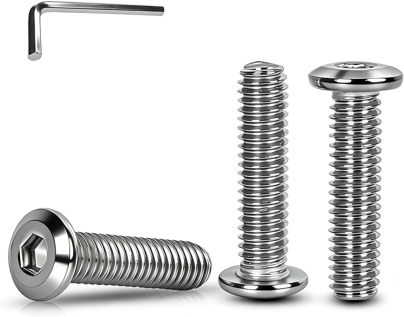 Tornillos hex 1/4-20 x 1 acero inox 304 brillante