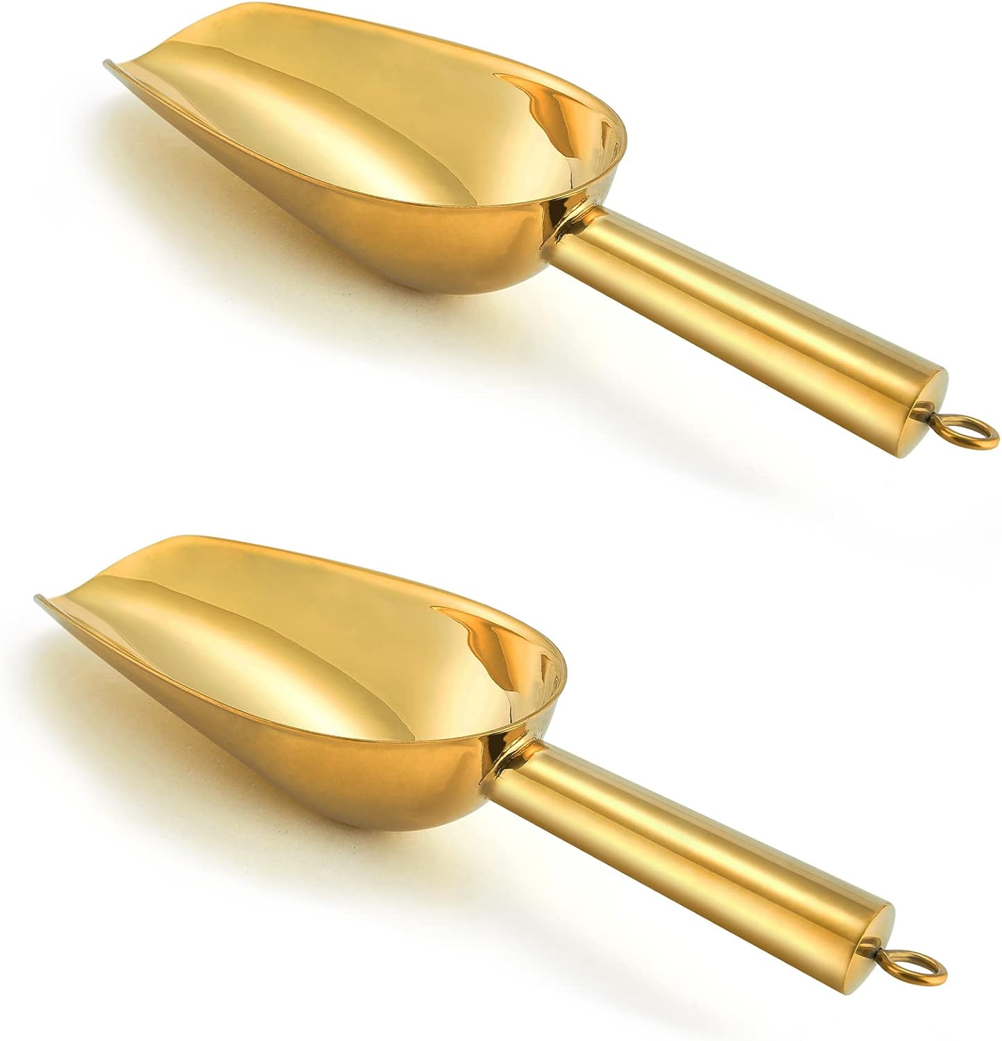 2 Pzas Cucharas Acero Inox Color Dorado 3oz