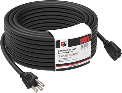 Cable extensión exterior 100ft SJTW 16/3 negro