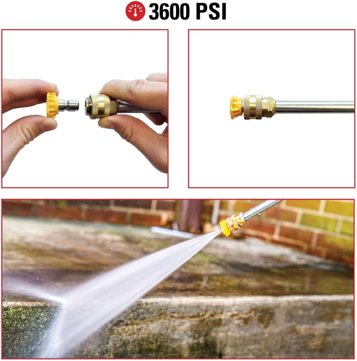 Set 5 boquillas lavadora presión 3600psi 1/4"