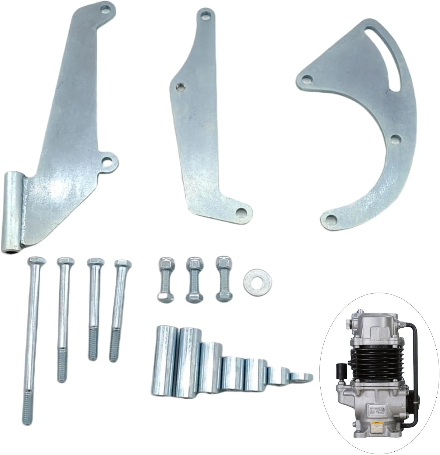 Soporte compresor a/c Chevy SBC lado conductor bomba agua
