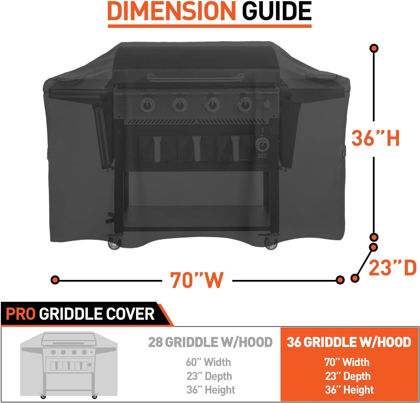 Cubierta parrilla Blackstone ProSeries 36x70pulg cocina