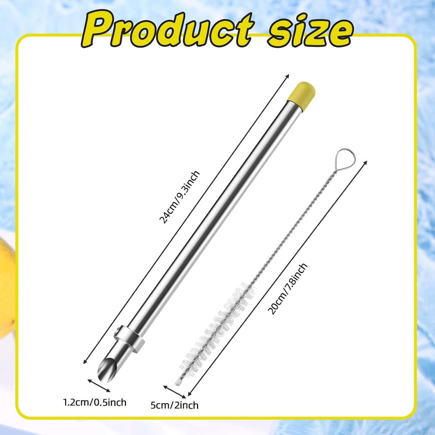 Perforador paja acero inox 316 para tapas plástico