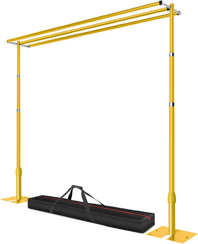 Soporte fondo tubería 12x10ft 3 barras ajustable metal para fiestas