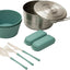Set utensilios cocina acero inox sartén compacta