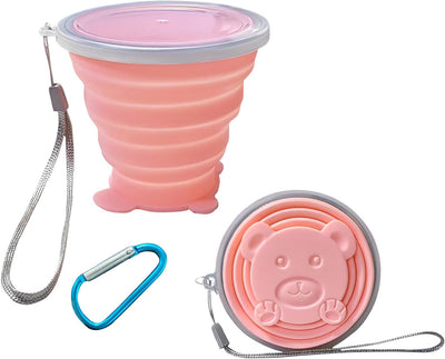 Taza silicona plegable expandible portátil para viajes