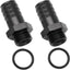 2 Unids Adaptador Manguera Aluminio Negro 19mm