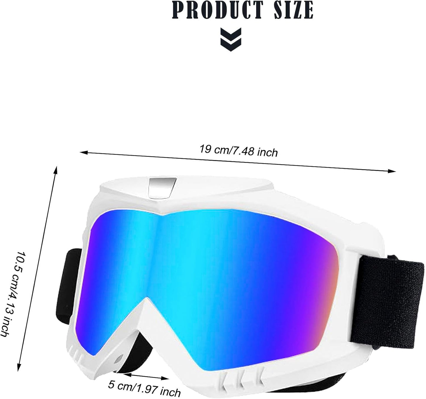Gafas motocross esquí nieve adultos negro