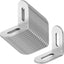 16 Pzas Soporte Acero Inox 2" Ranurado Ajustable