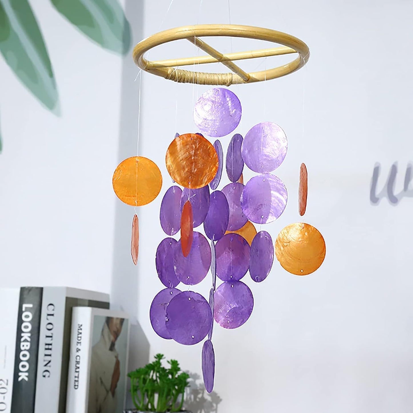 Círculos campanilla viento para casa jardín transparentes