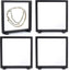 Caja almacenamiento joyas 7x7" vitrina 3D negra set 4