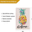 Bandera bienvenida piña 28x40" doble cara decoración patio