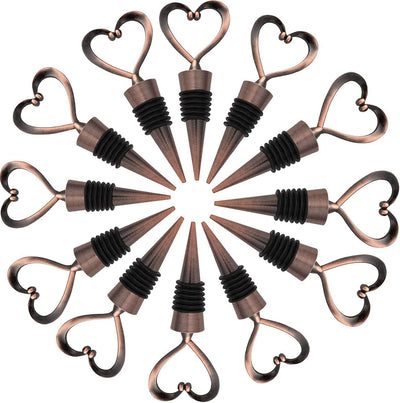 24 Tapones Corazón Vino para Bodas y Fiesta