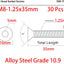 Tornillos M8 acero aleación 10.9 negro 30uds