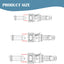 24 Pzas Manguera Combustible Conectores SAE 0.311-0.389pulg