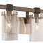Lámpara pared baño 4 luces 240w gris piedra