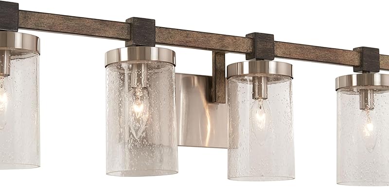 Lámpara pared baño 4 luces 240w gris piedra